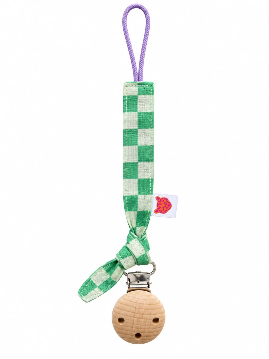 Colori Ribelle Speenkoord knoop groen geruit