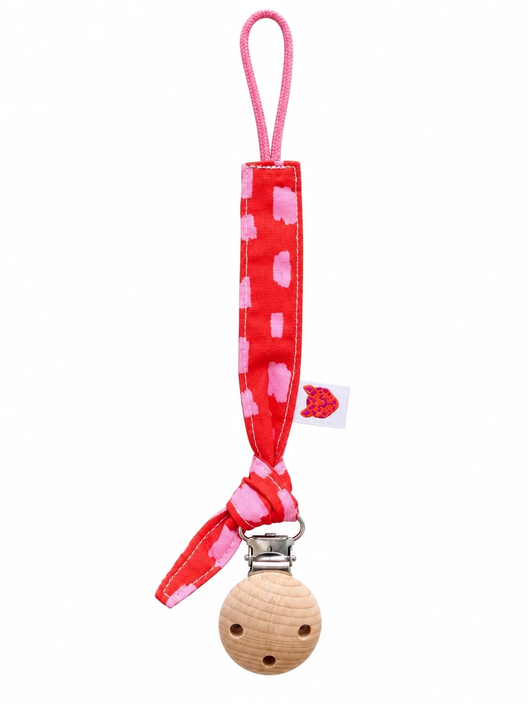 Colori Ribelle Speenkoord knoop rood/roze
