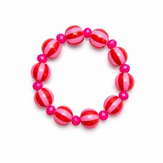 Colori Ribelle Armband red/pink stripe