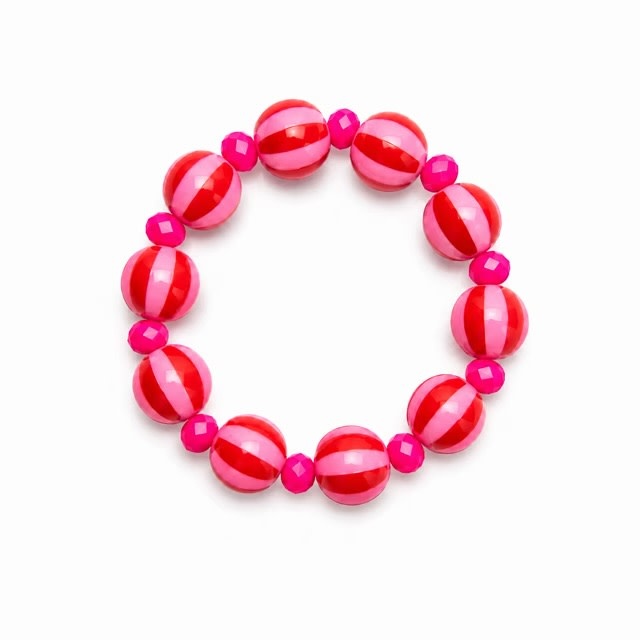 Colori Ribelle Armband red/pink stripe