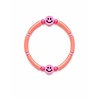 Armband tube peach met smiley