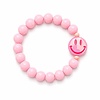 Armband smiley roze