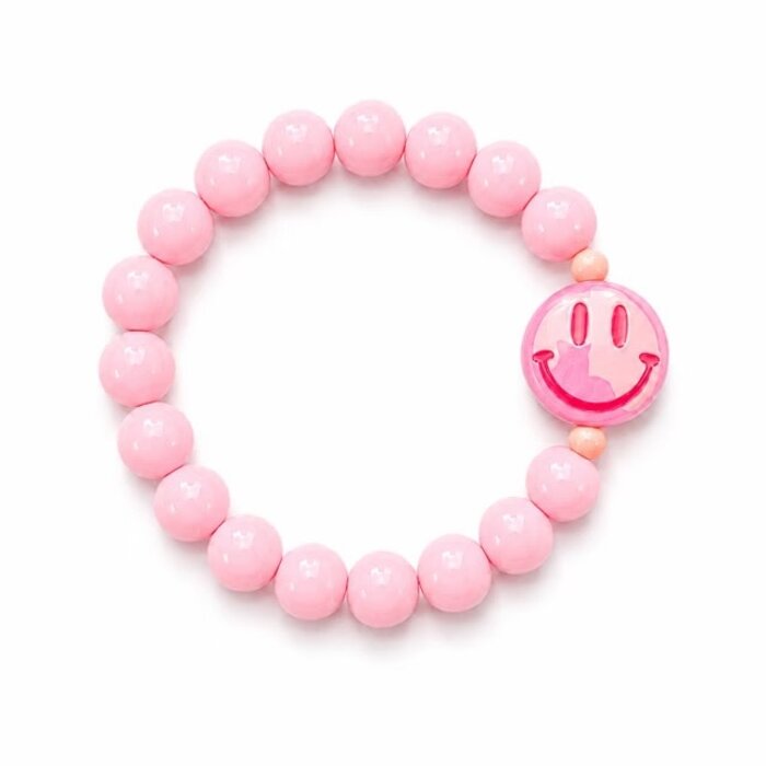 Colori Ribelle Armband smiley roze
