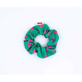 Colori Ribelle Scrunchie green / pink hearts