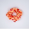 Scrunchie peach hearts