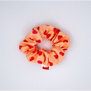 Colori Ribelle Scrunchie peach hearts