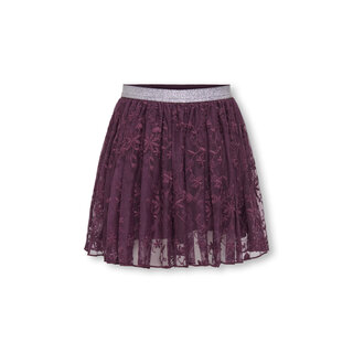 Kids Only KMGLACEY LACE SKIRT JRS Winetasting Lurex/Silver