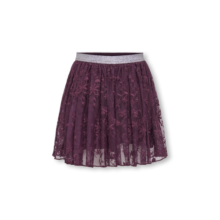Kids Only KMGLACEY LACE SKIRT JRS Winetasting Lurex/Silver
