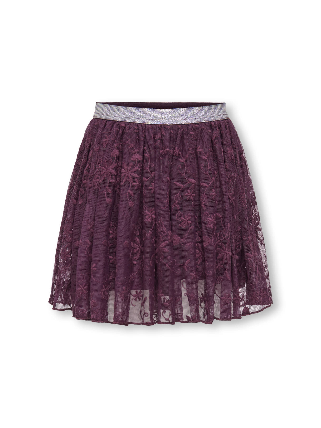 Kids Only KMGLACEY LACE SKIRT JRS Winetasting Lurex/Silver