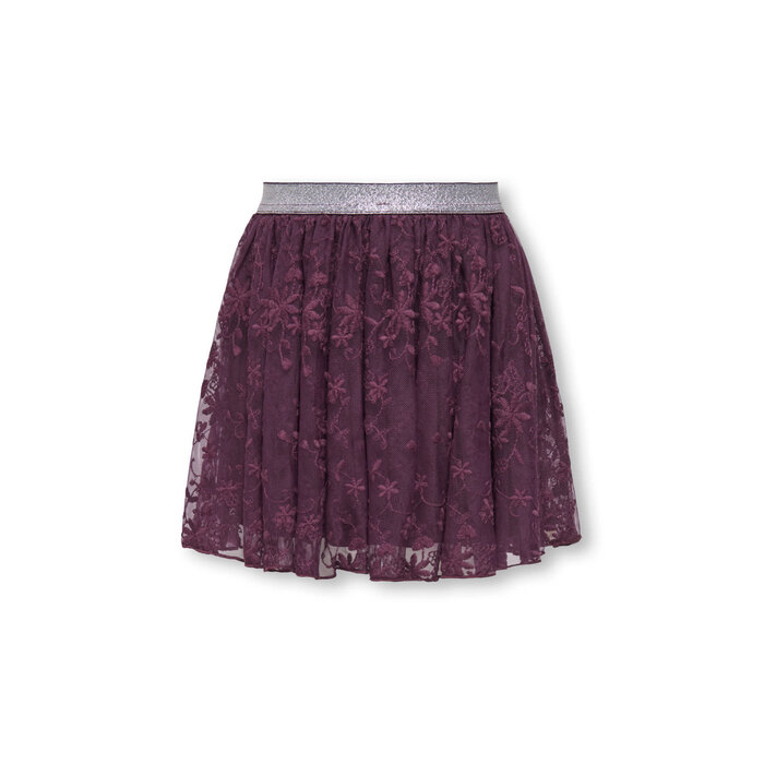 Kids Only KMGLACEY LACE SKIRT JRS Winetasting Lurex/Silver
