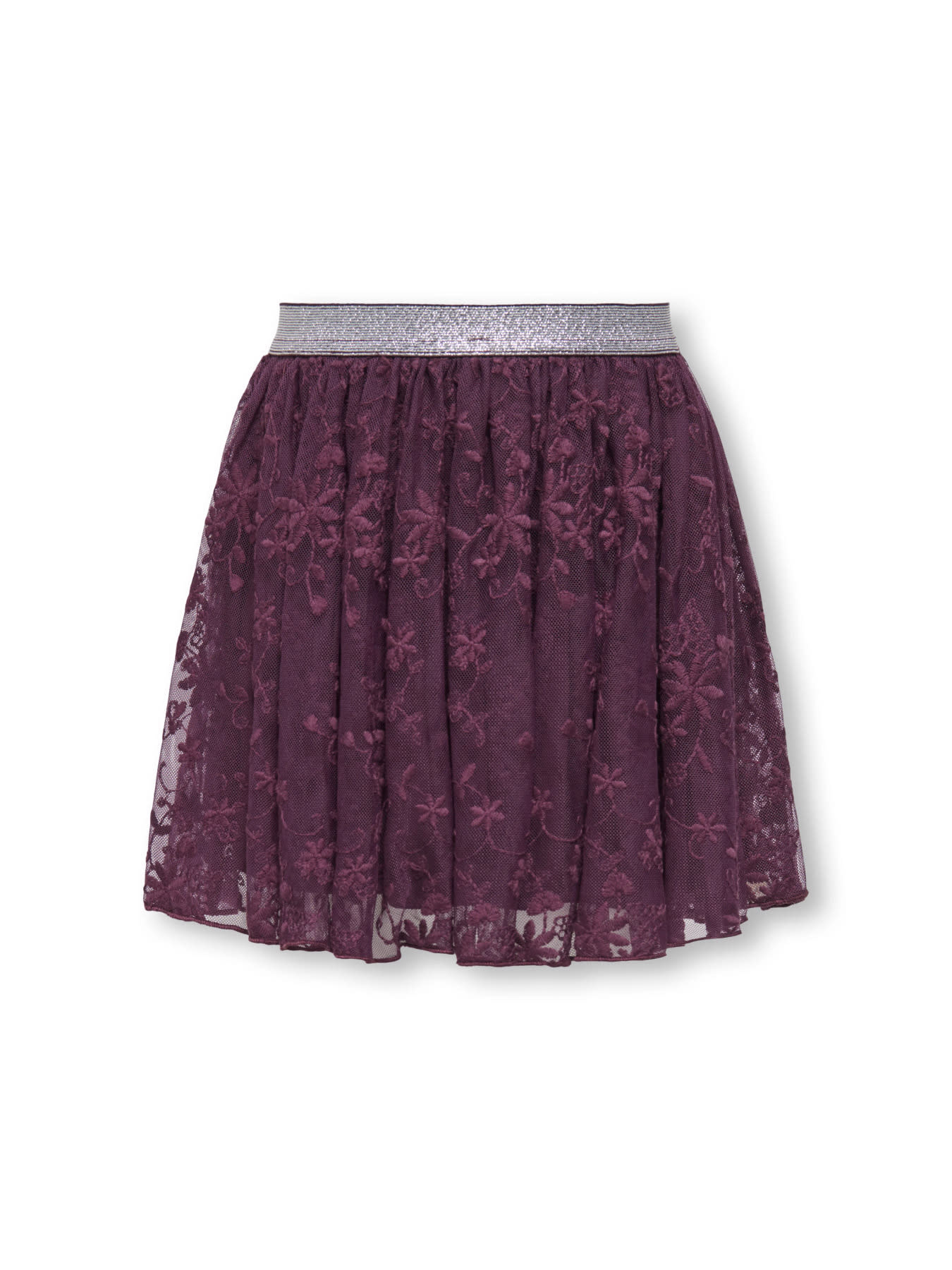 Kids Only KMGLACEY LACE SKIRT JRS Winetasting Lurex/Silver