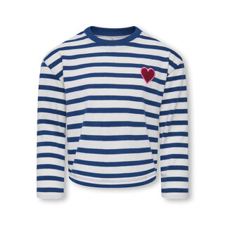Kids Only KMGLIDA LS RLX STRIPE TOP BF JRS Hvid