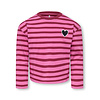 KMGLIDA LS RLX STRIPE TOP BF JRS Rosa