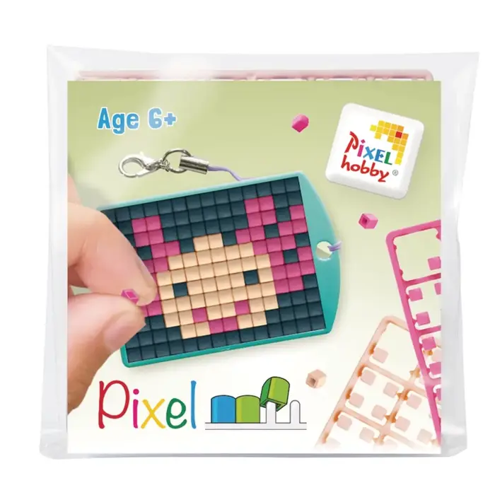 Pixelhobby Medaillion startset - Axolotl - roze