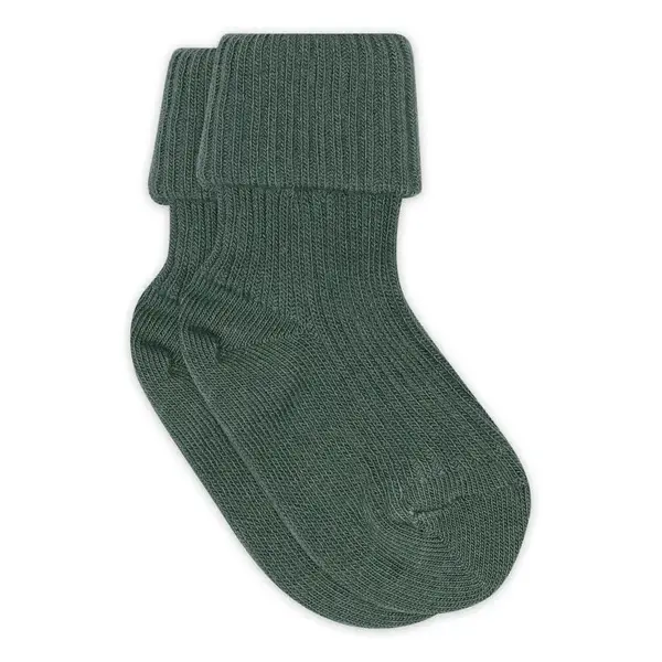 MP Denmark Katoenen rib baby sokken Dark Forest 2344