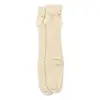 Vita kniekousen bow Ecru 4109