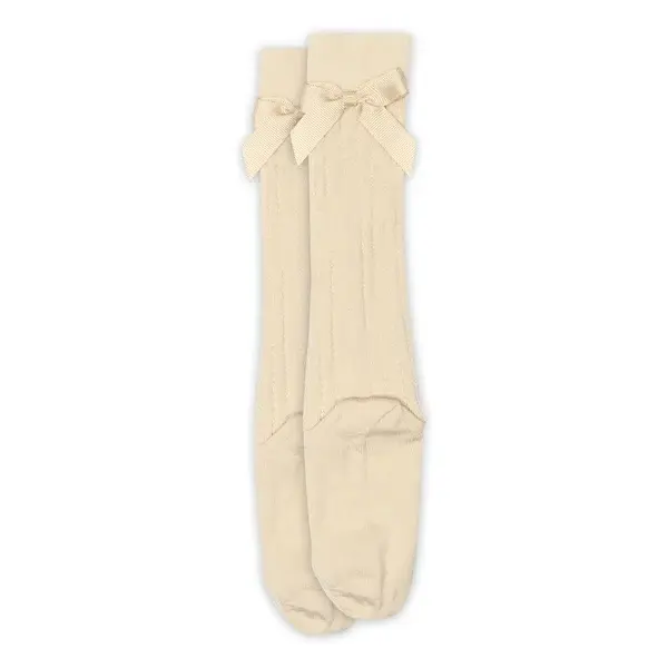MP Denmark Vita kniekousen bow Ecru 4109
