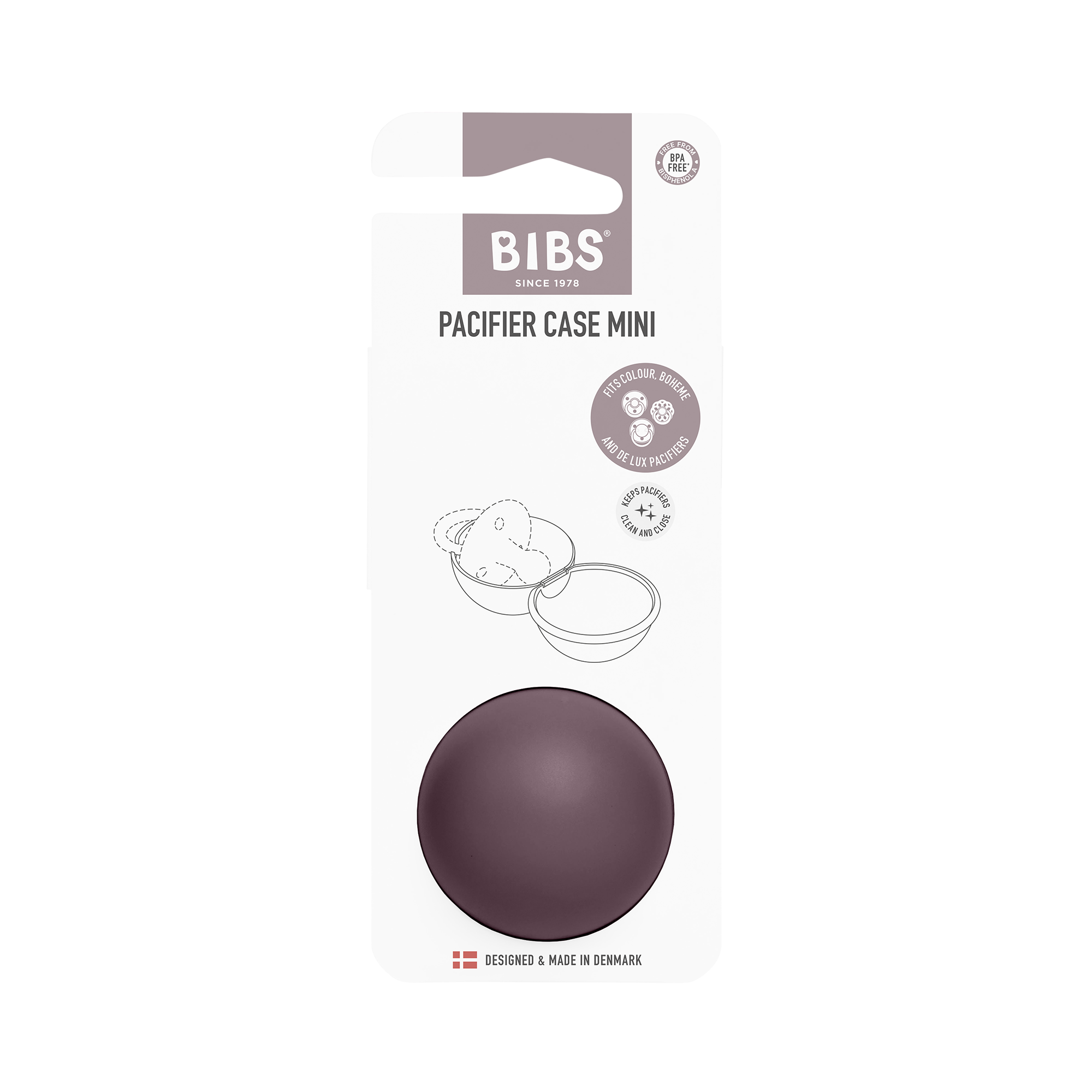 Bibs BIBS Pacifier Case Mini Plum