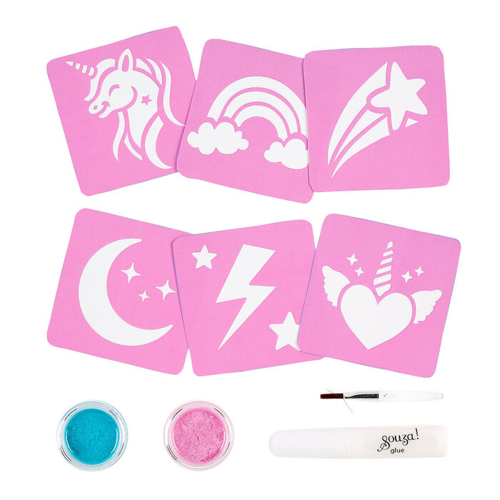 Souza! Glitter tattoo set Unicorn