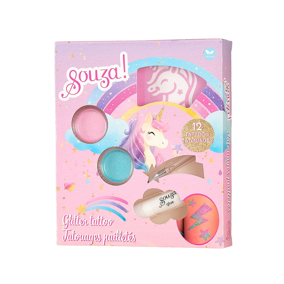 Souza! Glitter tattoo set Unicorn