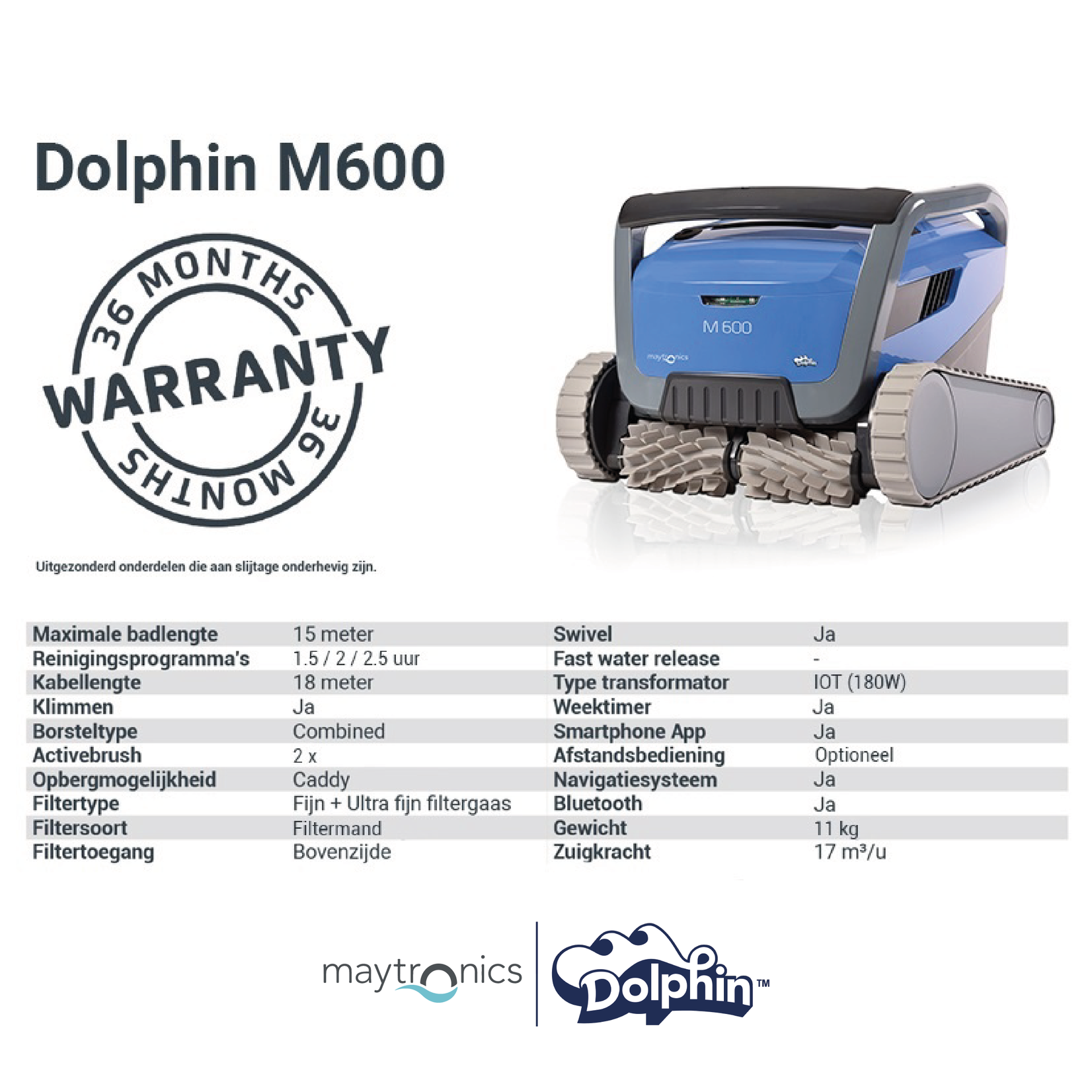 Maytronics Dolphin Dolphin M600 Pro Zwembad robot