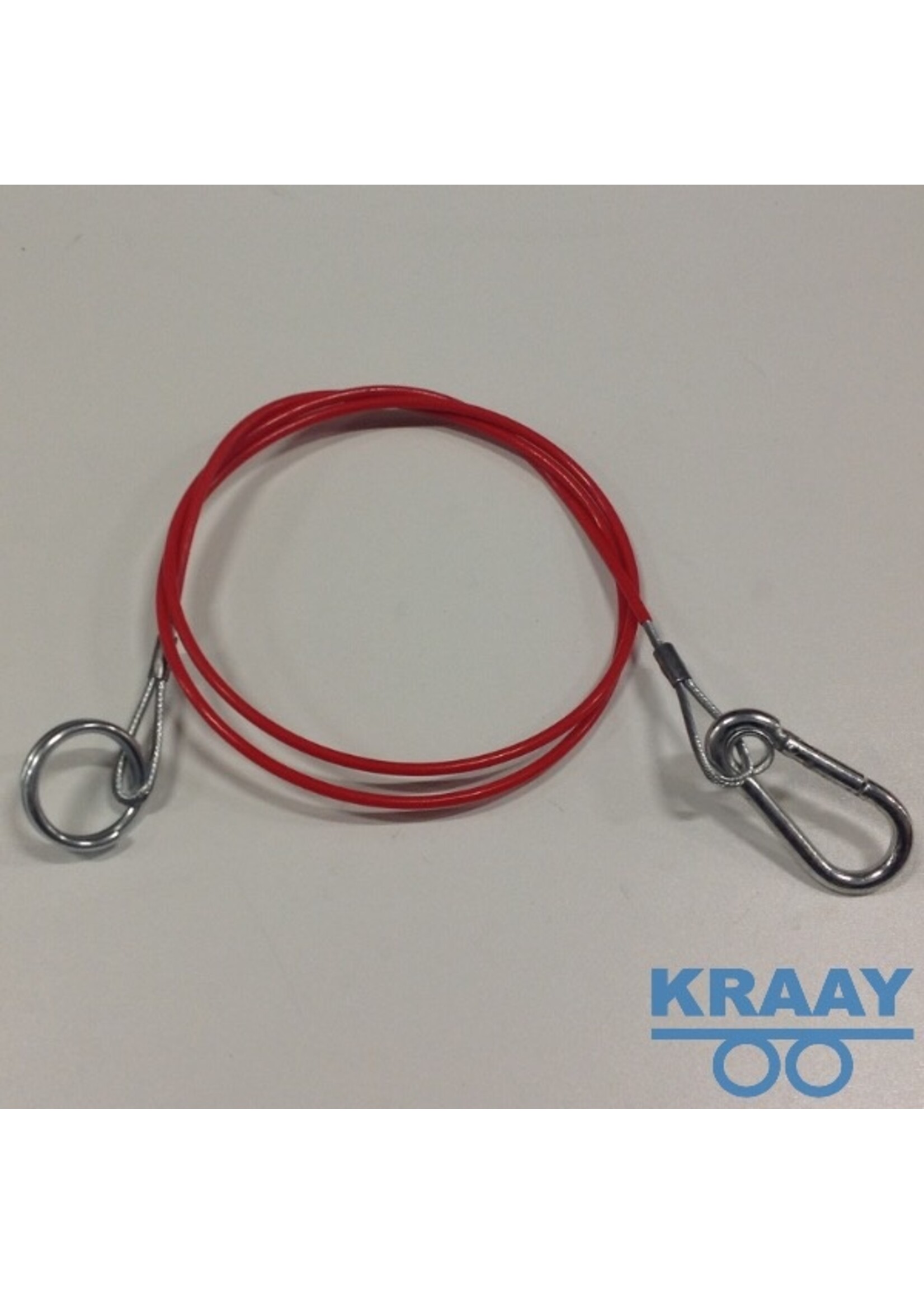 4066 Breekkabel 1190mm karabijn haak en ring 30 rood