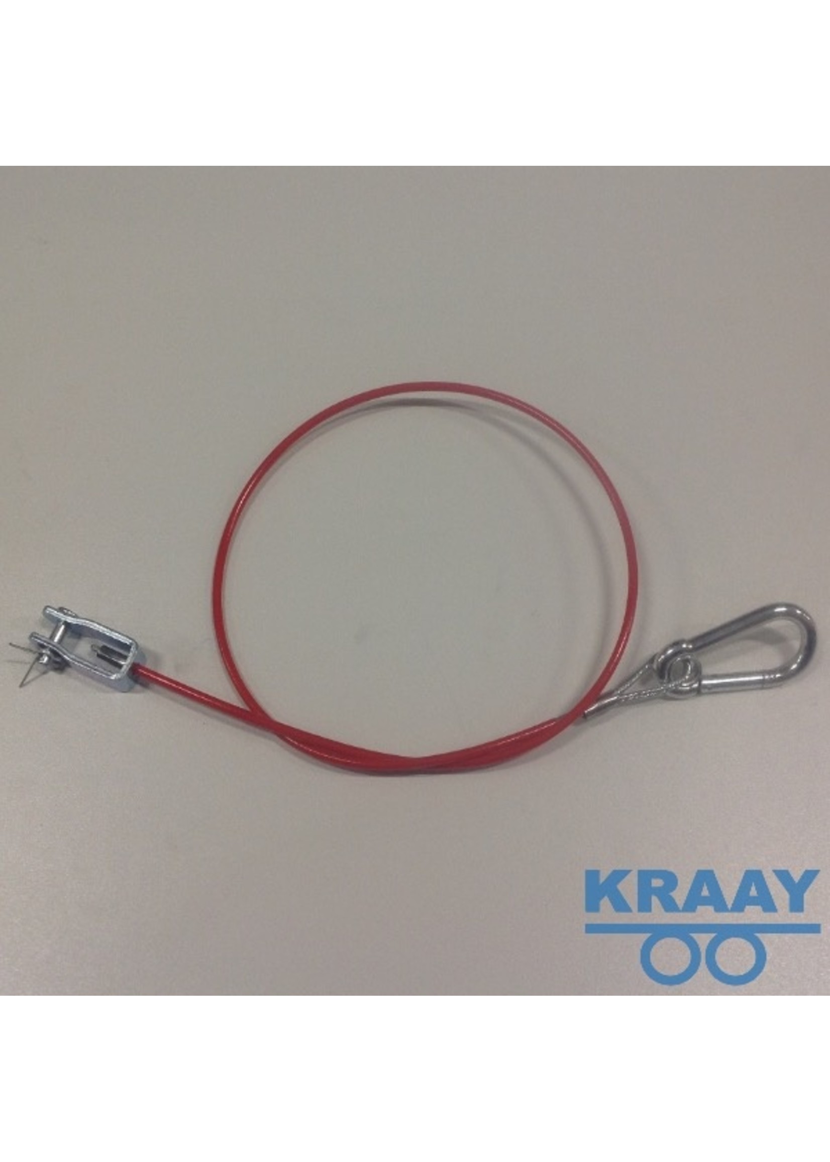 4061 Breekkabel 800mm Karabijn haak en gaffel rood