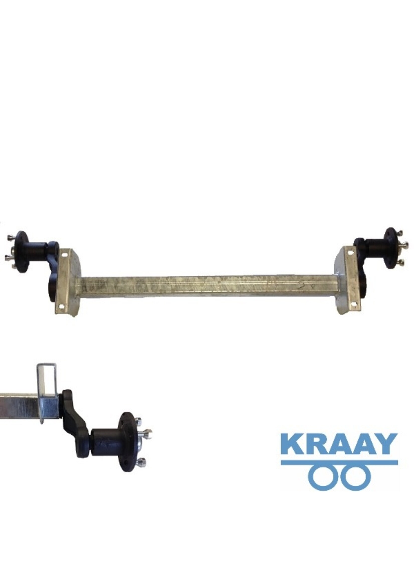 0115 Ongeremde as 750 kg padmaat 900 4 gaats hoge pad