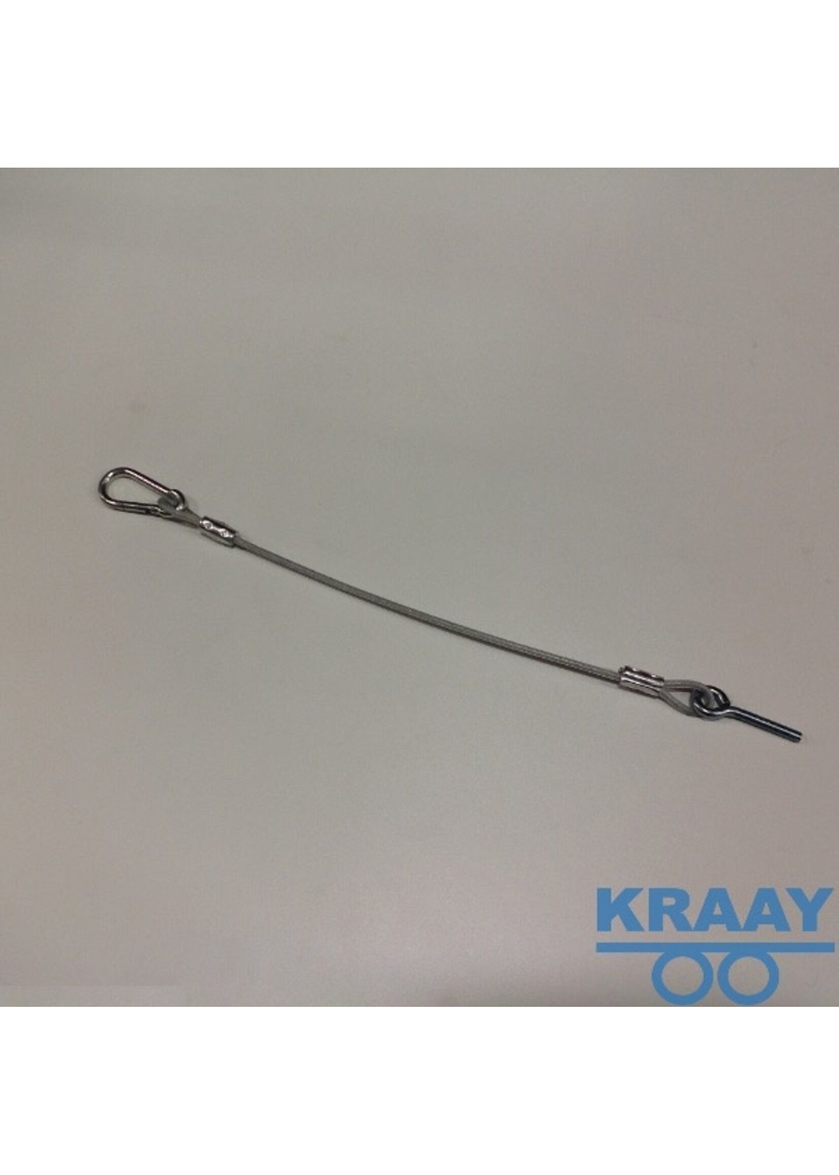 0803 Achterbordkabel L=410 met M8 bout en karabijn