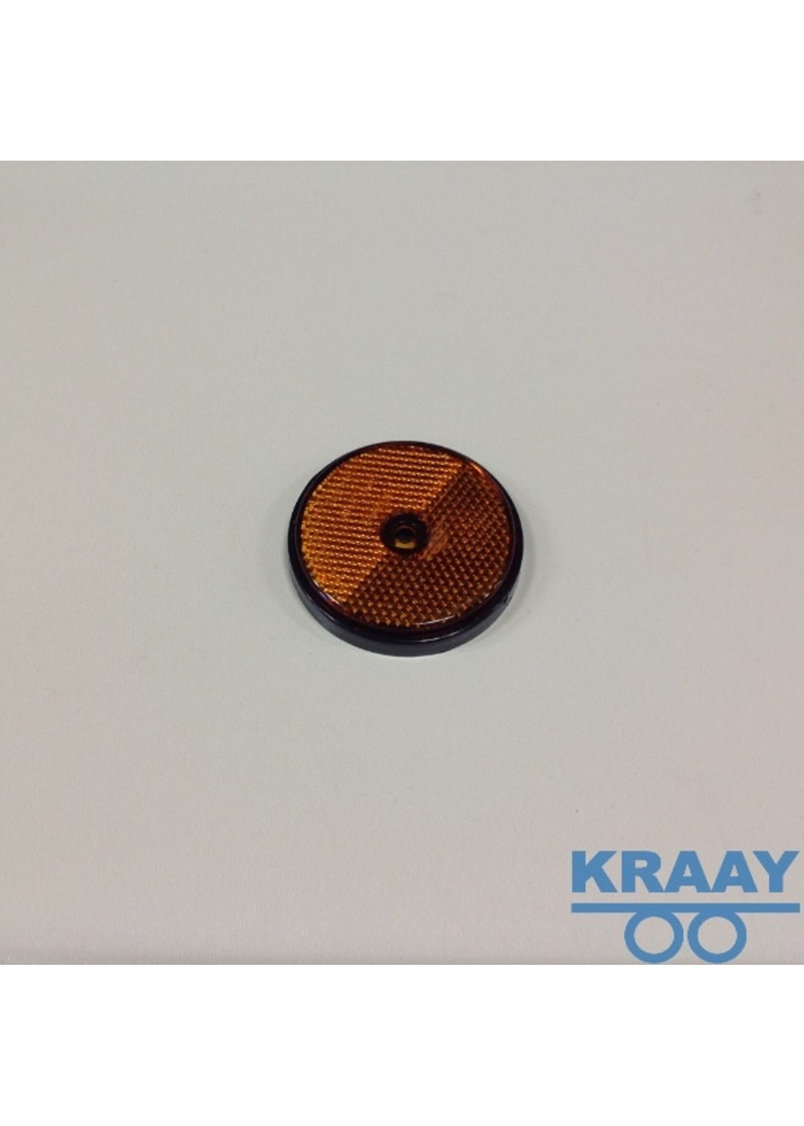 2135 Reflector rond 60mm. oranje schroefbaar