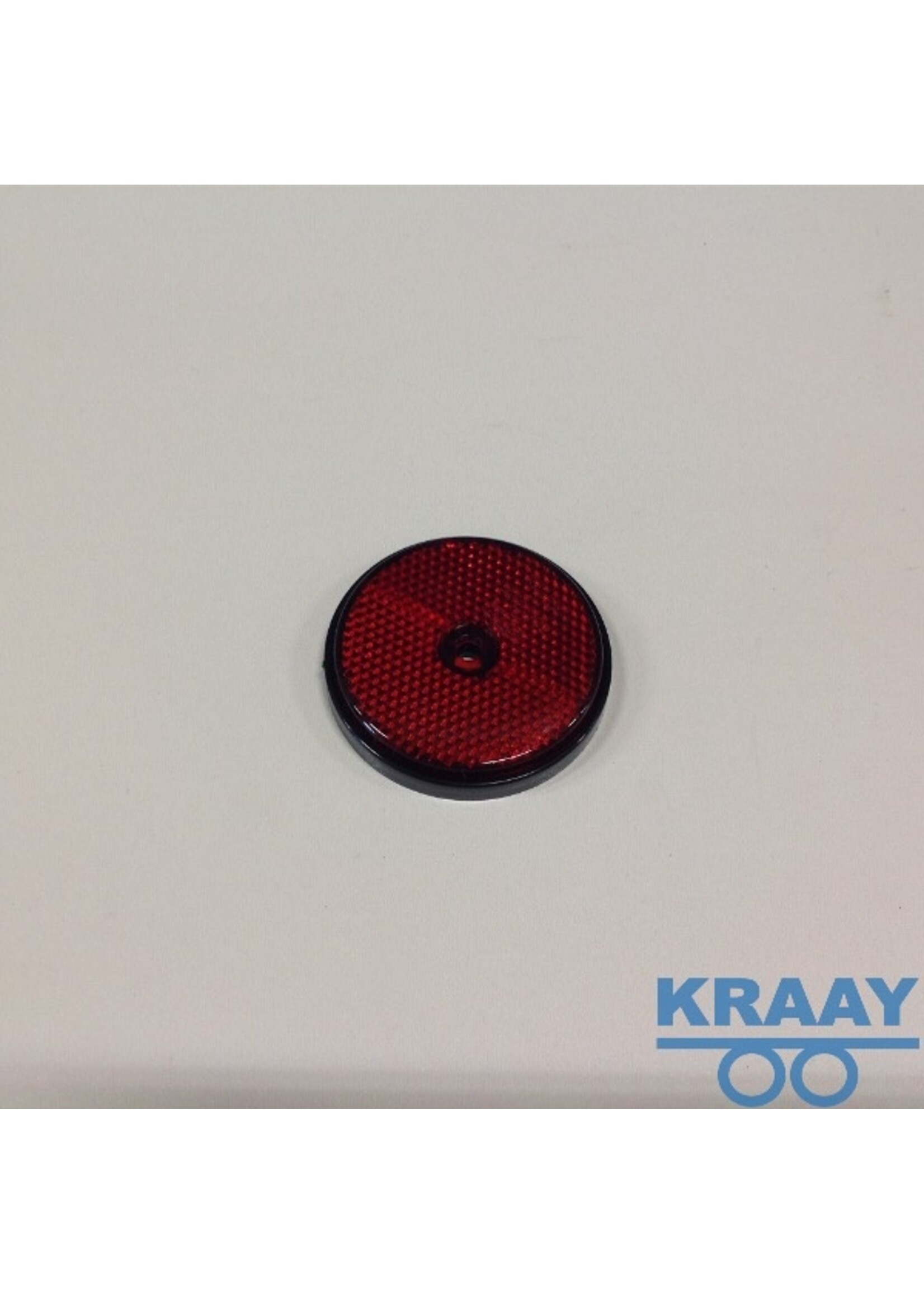 0713 Reflector rond 60mm. rood schroefbaar