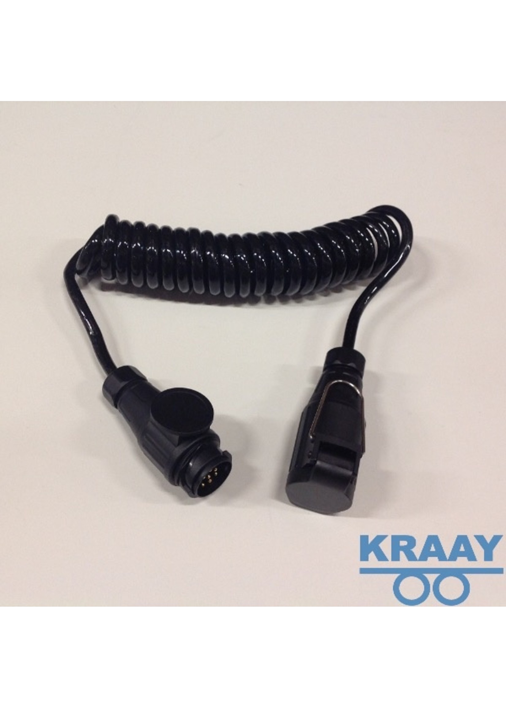 2172 Spiraalkabel stekkerdoos en stekker 13 polig 3 meter