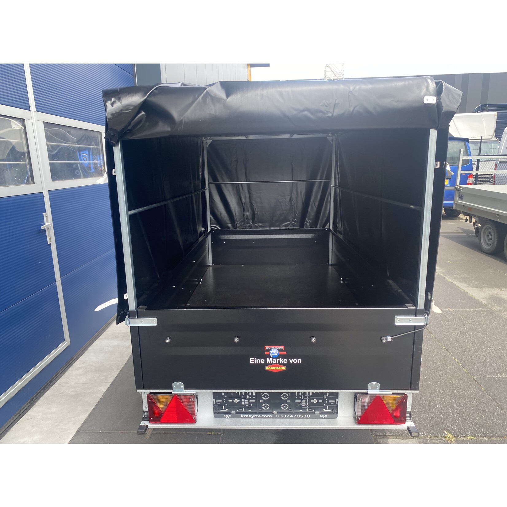 Bockmann Böckmann TL-EU2 Bakwagen + Huif opbouw zwart |  202x107x 110 cm  ALL-IN AKTIE