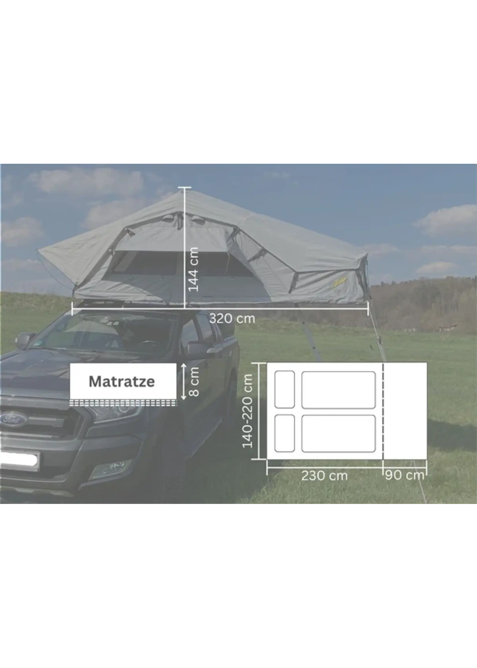 Gordigear Gordigear Daintree daktent 220 cm breed