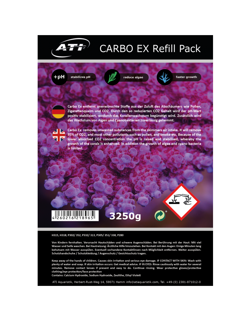 ATI Aquaristik Carbo Ex Refill Pack 3250g Granulat