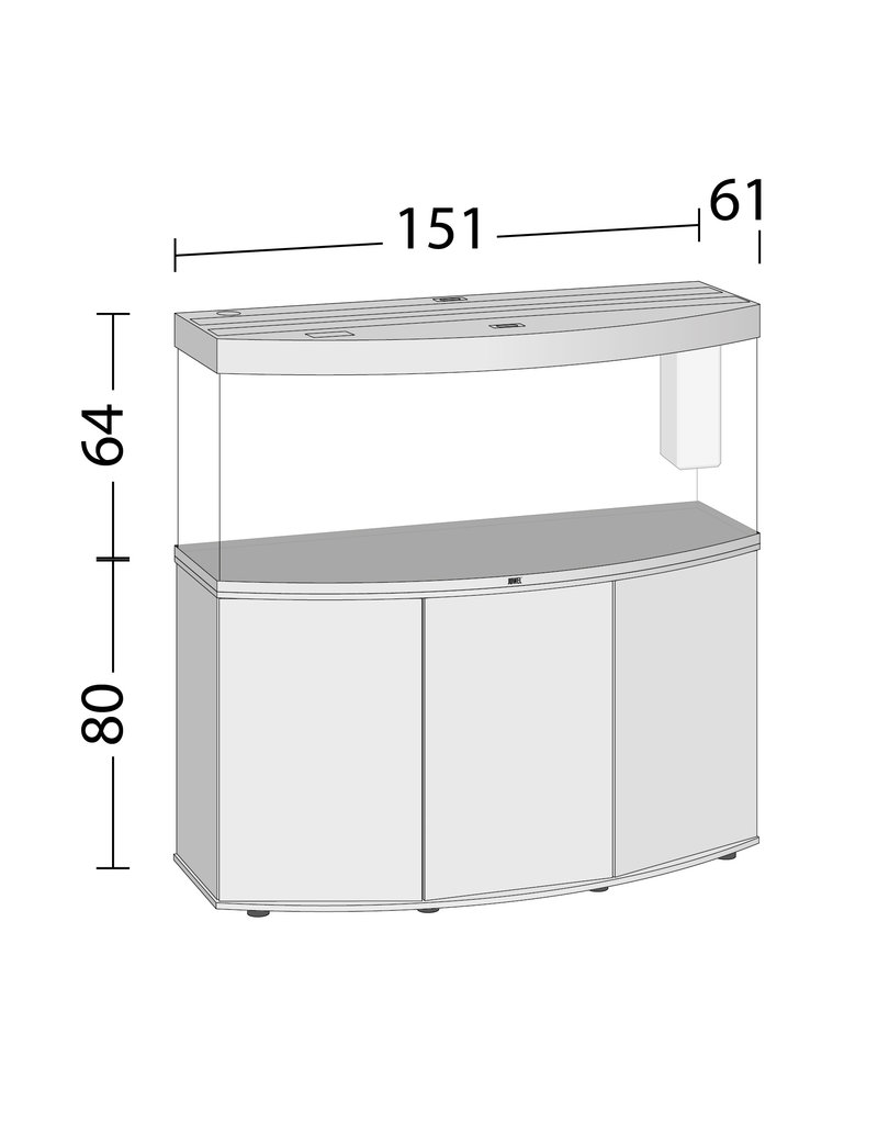 Juwel Vision 450 Aquarium helles Holz Kombination