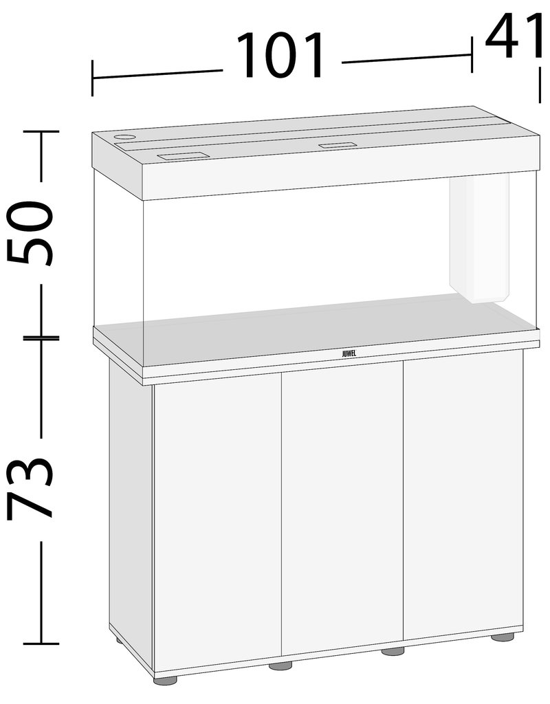 Juwel Rio 180 Aquarium weiß Kombination