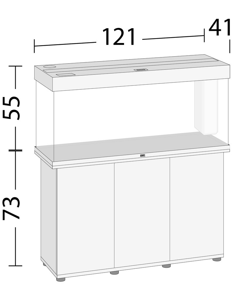 Juwel Rio 240 Aquarium schwarz Kombination