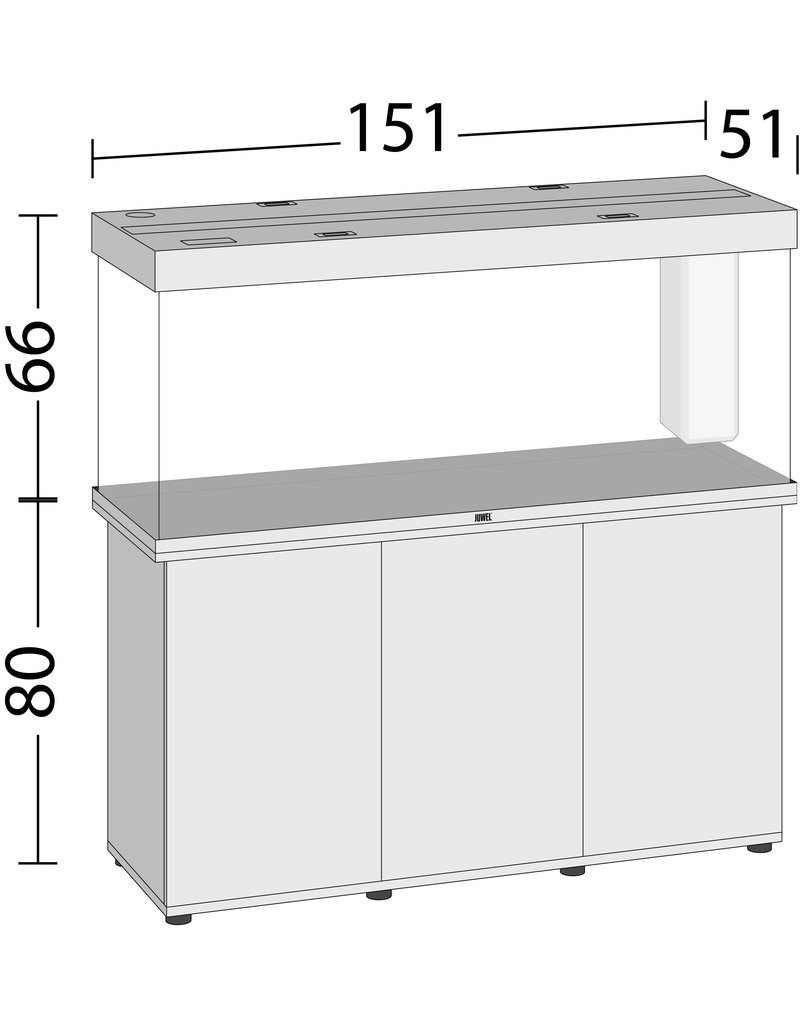 Juwel Rio 450 Aquarium weiß Kombination