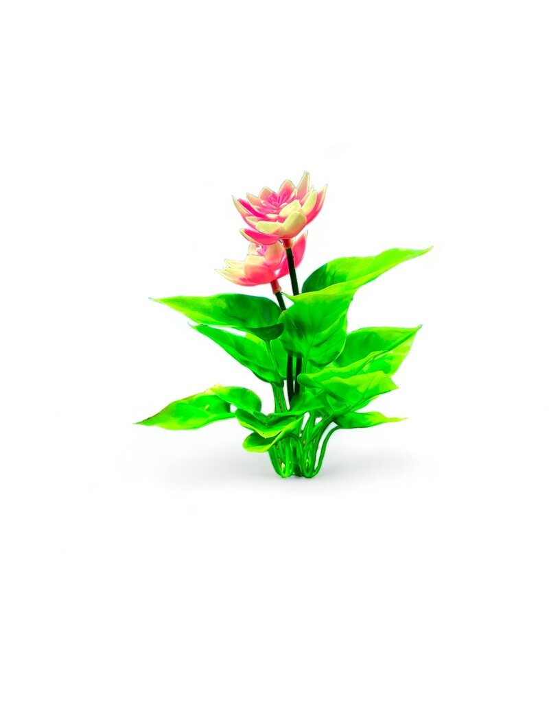 Kunstpflanze mit Rosa Blüte 15cm