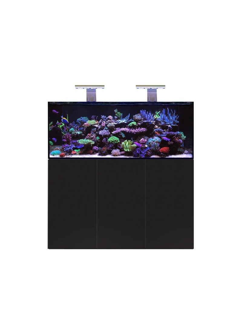 D-D D-D Reef-Pro 1500 - BLACK SATIN - Meerwasseraquarium / Unterschrank mit Metallrahmen
