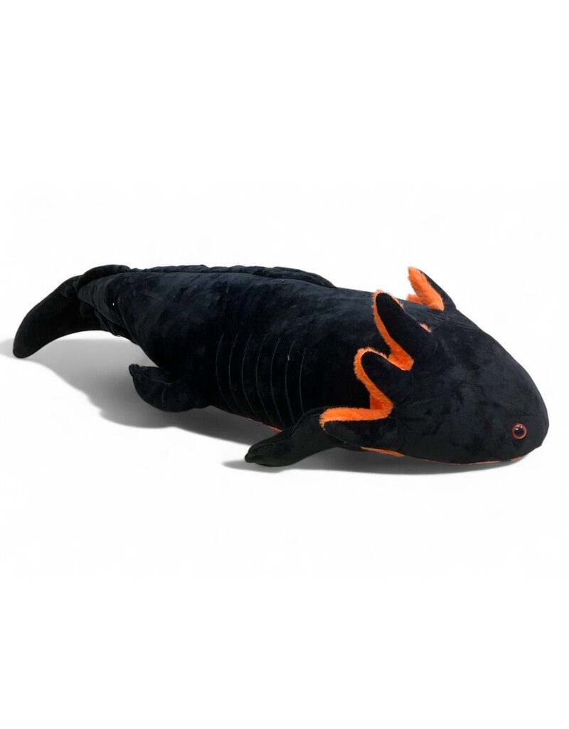 Plüsch Axolotl XXL Schwarz/Rot