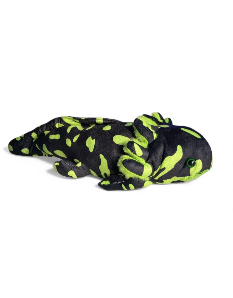Plüsch Axolotl schwarz/grün