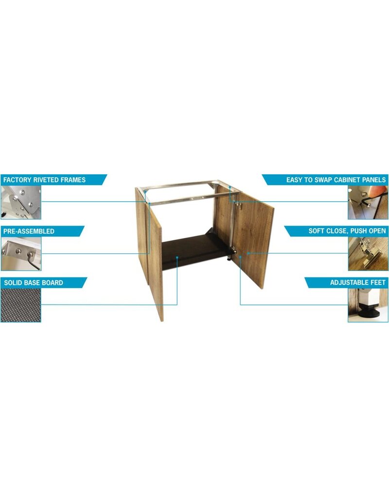 D-D D-D Aqua-Pro Aquascaper 1500 - TOBACCO OAK Süsswasseraquarium - Unterschrank mit Metallrahmen