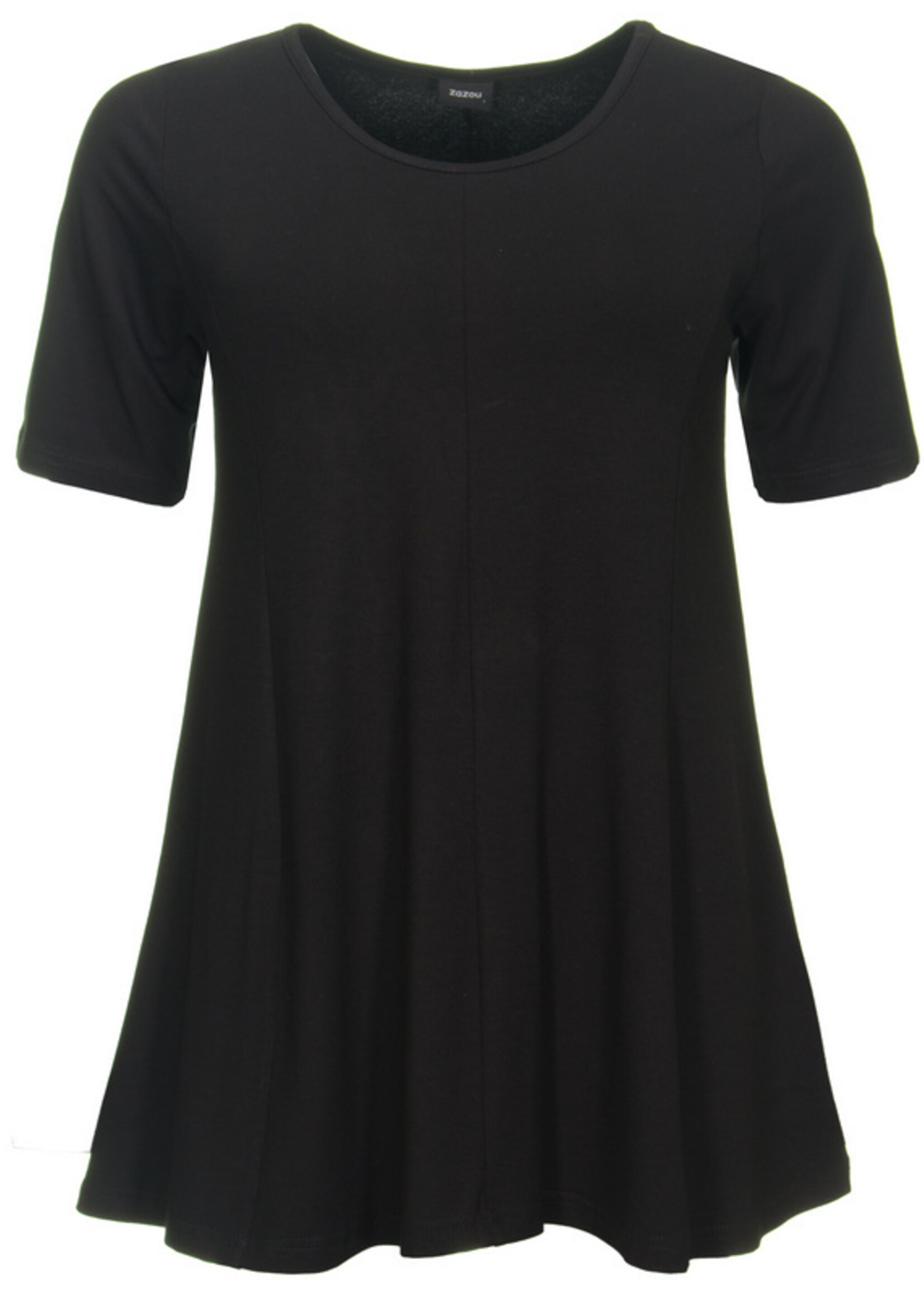 Zazou ZAZOU SHIRT A-LIJN KORTE MOUW ZWART