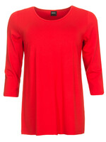 ZAZOU SHIRT AMY 3/4 MOUW FIRE RED