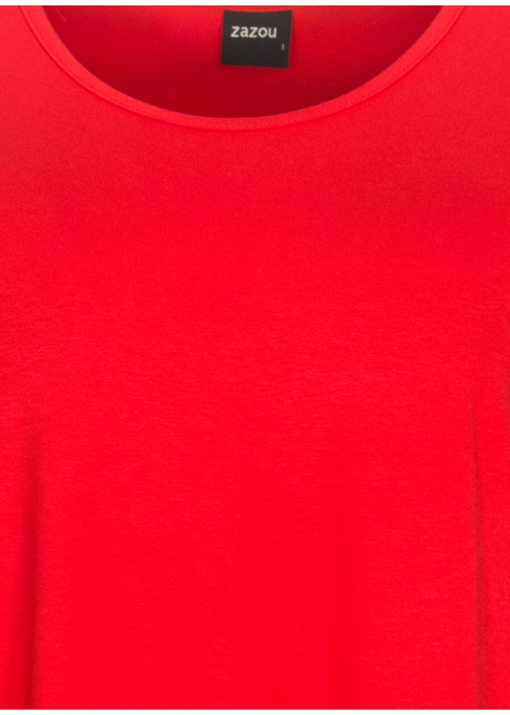ZAZOU SHIRT AMY 3/4 MOUW FIRE RED