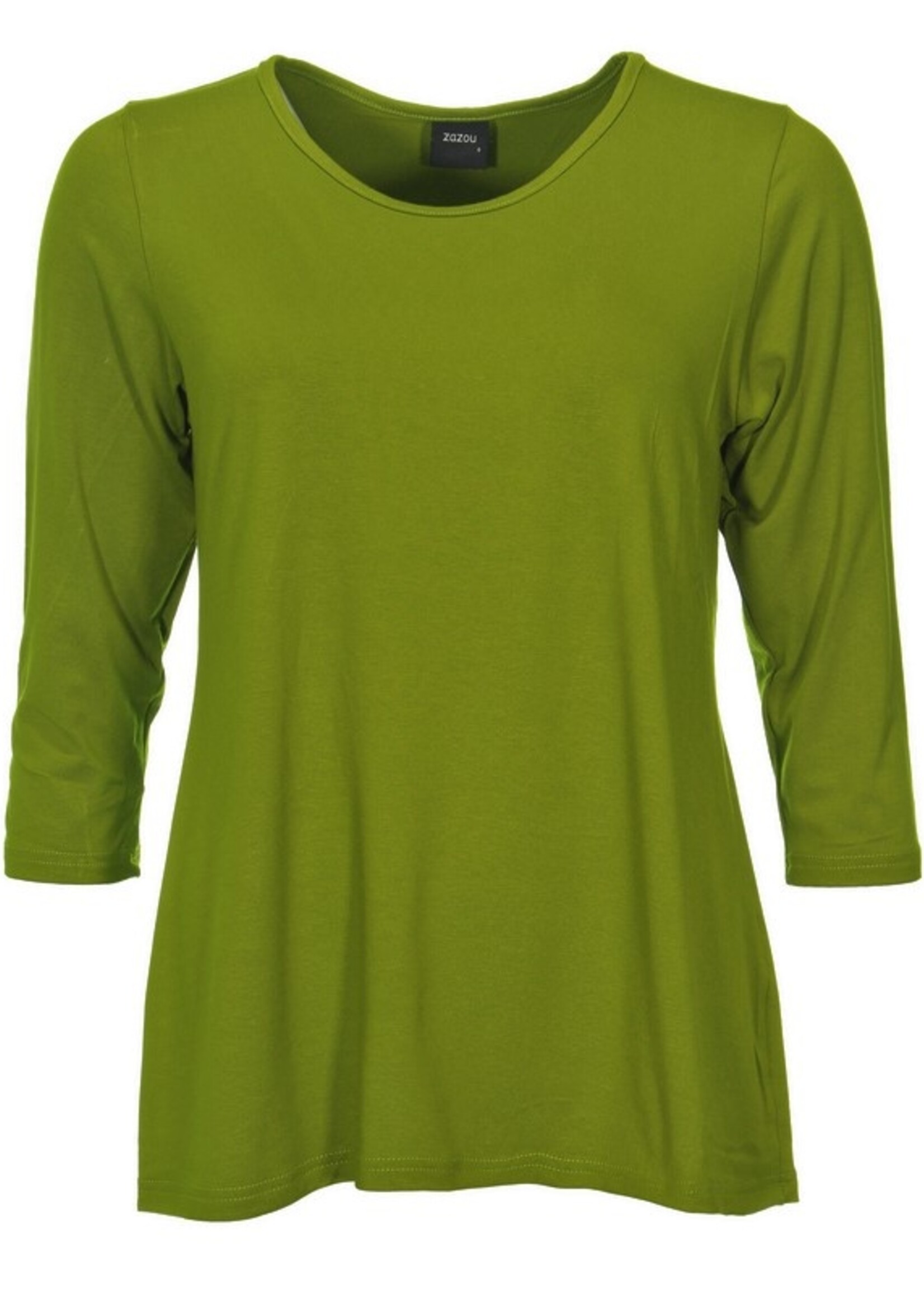 ZAZOU SHIRT AMY 3/4 MOUW OLIVE GREEN