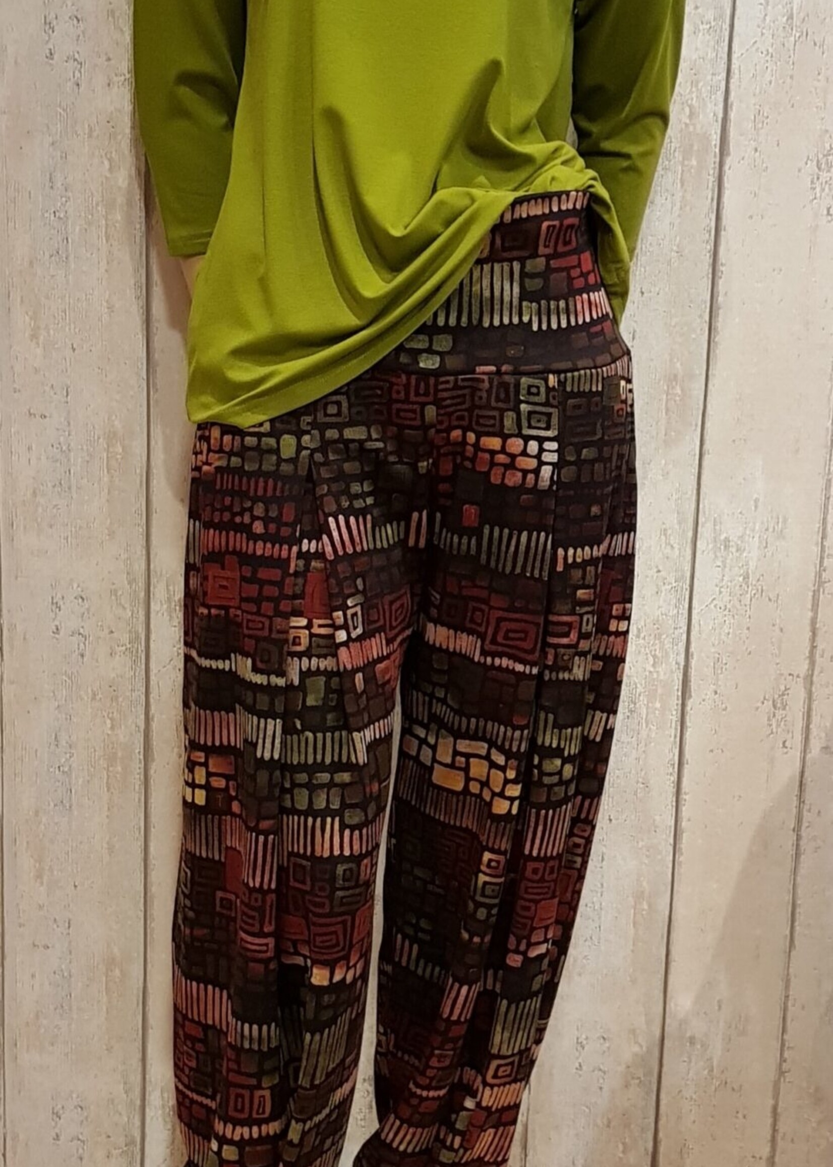 ZAZOU SHIRT AMY 3/4 MOUW OLIVE GREEN
