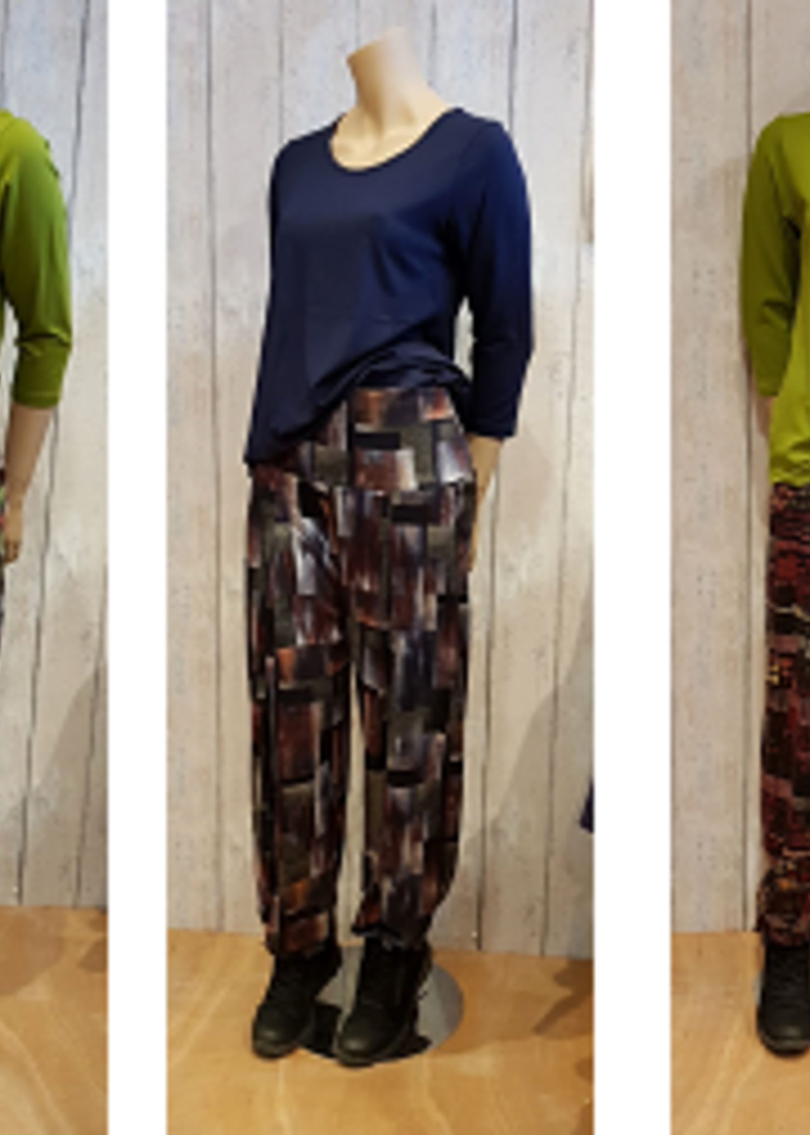 ZAZOU SHIRT AMY 3/4 MOUW OLIVE GREEN